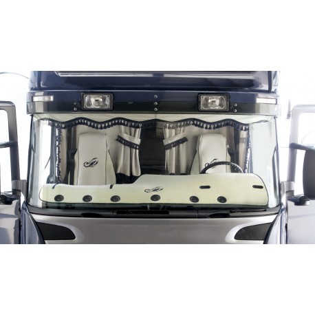 24//7Auto Housse de Tableau de Bord en Cuir Eco Beige pour camions Scania R 2004-2016 s/érie LHD